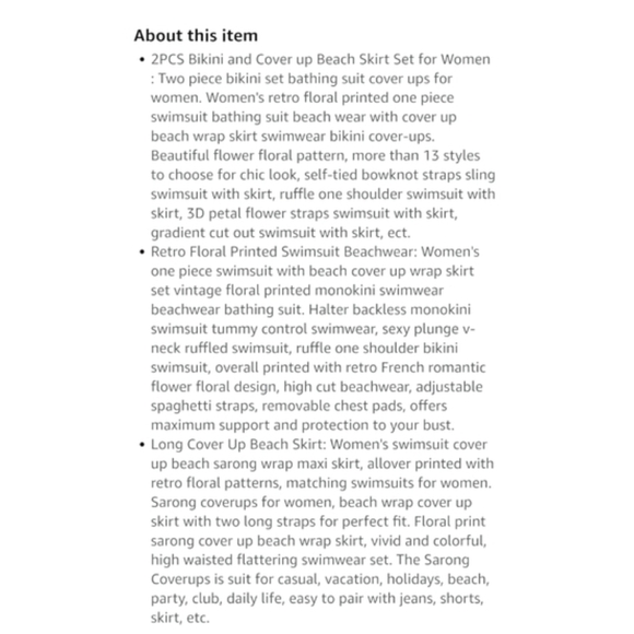 IDOPIP -Medium Floral Bikini Set with Sarong - Picture 8 of 9